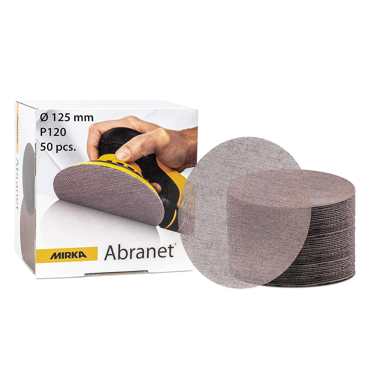 Mirka Schleifgitter Abranet Ø 125mm Klett Korn P120 50 Stk